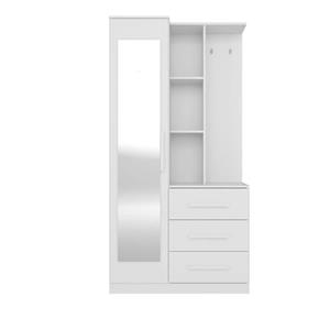 ARMÁRIO MULTIUSO DEMÓBILE BRISA 1 PORTA COM CÔMODA BRANCO