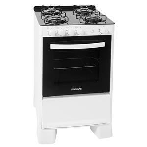 FOGÃO SUGGAR COOK GLASS 4 BOCAS FGVCG410BR BRANCO BIVOLT