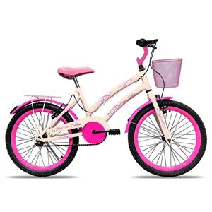 BICICLETA INFANTIL COLLI CELINA ARO 20 C/CESTA BEGE