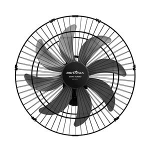 VENTILADOR DE PAREDE BRITÂNIA TURBO MAXX FORCE BVT675 8 PÁS 215W PRETO 127V