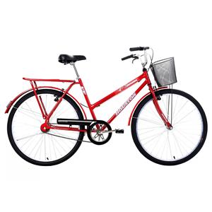 BICICLETA HOUSTON ÔNIX SUN ARO 26 ON26F1S VERMELHO COM CESTA