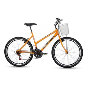 BICICLETA HOUSTON FOXER MAORI AERO ARO 26 FMA261S LARANJA COM CESTA