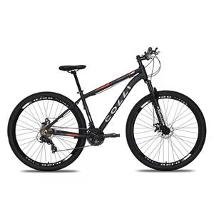 BICICLETA COLLI TORONTO ARO 29 FREIO A DISCO 21 MARCHAS PRETO FOSCO/LARANJA NEON