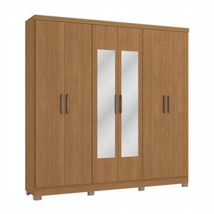 GUARDA ROUPA KAPPESBERG 6 PORTAS 3 GAVETAS CBJ559 C/PÉS CANELA