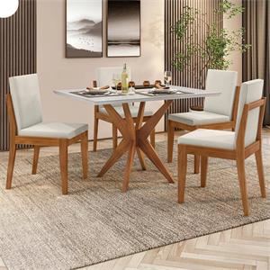 MESA NESHER DONNA 4 CADEIRAS EUCALIPTO
