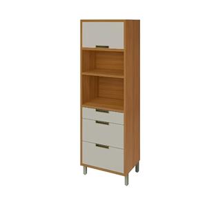 PANELEIRO NESHER IMPERATRIZ 1 PORTA 3 GAVETAS FREIJO OFF WHITE