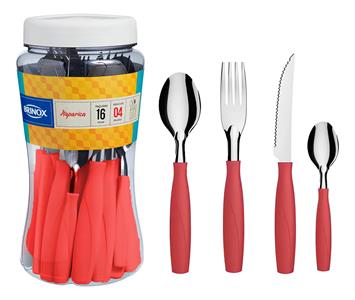 FAQUEIRO BRINOX ITAPARICA 16 PEÇAS VERMELHO