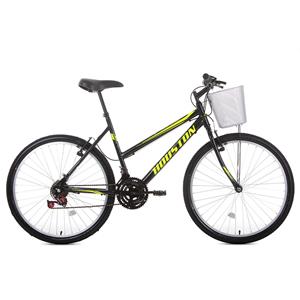 BICICLETA HOUSTON FOXER MAORI ARO 26 FX26M3 PRETO COM CESTA